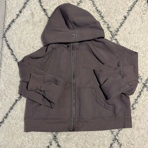Purple scuba oversized full zip hoodie